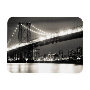 Williamsburg-Brücke in New York City nachts Magnet