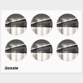 Williamsburg-Brücke in New York City nachts Runder Aufkleber (Blatt)