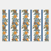 Williamsburg Christmas Blue und Orange Geschenkpapier Set (Vorderseite 3)