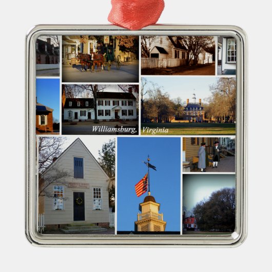 Williamsburg-Collage Ornament Aus Metall (Vorne)