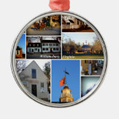 Williamsburg-Collage Ornament Aus Metall (Vorne)