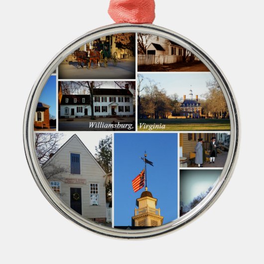 Williamsburg-Collage Ornament Aus Metall (Vorne)