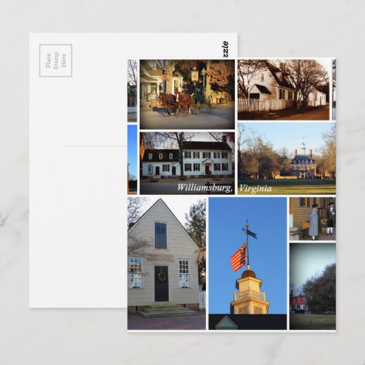 Williamsburg-Collage Postkarte (Vorne/Hinten)