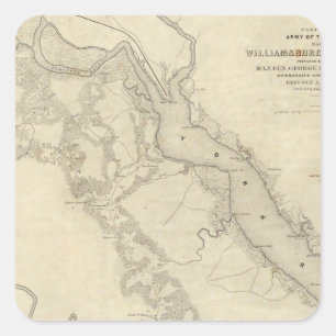 Williamsburg im Weißen Haus Quadratischer Aufkleber