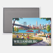 Williamsburg New York State Magnet (Vorderseite/Rückseite)