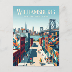 Williamsburg New York State Postkarte