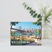 Williamsburg New York State Postkarte (Stehend Vorderseite)