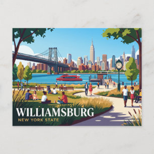 Williamsburg New York State Postkarte