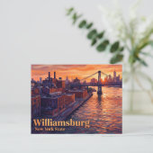 Williamsburg New York State Postkarte (Stehend Vorderseite)
