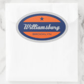 Williamsburg Ovaler Aufkleber (Tasche)