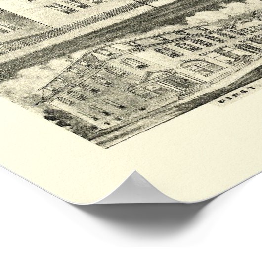 Williamsburg, PA Panoramic Map -1906 Poster (Ecke)