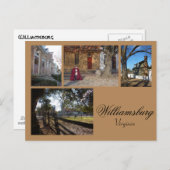 Williamsburg (Virginia) Collage 1 Postkarte (Vorne/Hinten)