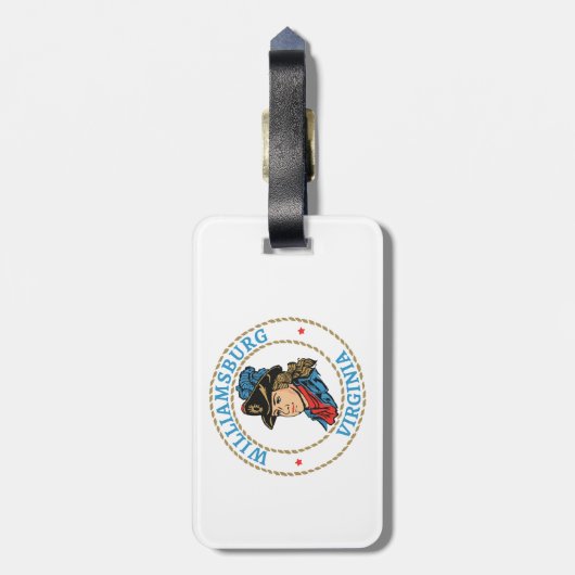 Williamsburg Virginia Colonial Gepäckanhänger (Rückseite vertikal)