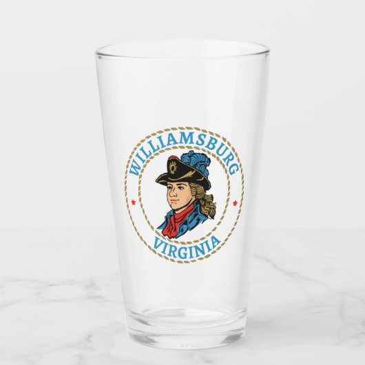 Williamsburg Virginia Colonial Glas (Vorderseite)
