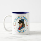 Williamsburg Virginia Colonial Zweifarbige Tasse (Links)