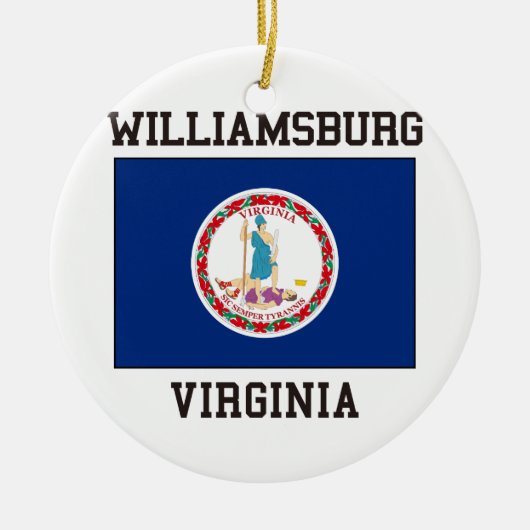 Williamsburg Virginia Keramik Ornament (Vorne)