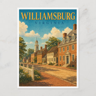 Williamsburg Virginia Kolonial GeoSaga Postkarte