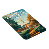 Williamsburg Virginia Travel Art Vintage Magnet (Rechte Seite)
