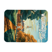Williamsburg Virginia Travel Art Vintage Magnet (Horizontal)