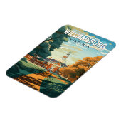 Williamsburg Virginia Travel Art Vintage Magnet (Linke Seite)