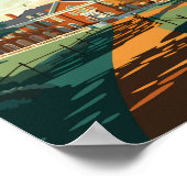 Williamsburg Virginia Travel Art Vintage Poster (Ecke)