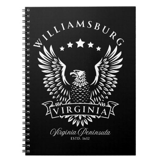 Williamsburg Virginia Vintag Eagle Notizblock (Vorderseite)