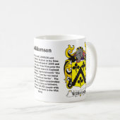 Williamson-Familien-Wappen Tasse (VorderseiteRechts)
