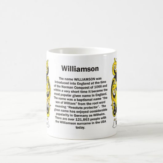 Williamson-Familien-Wappen Tasse (Mittel)