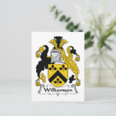 Williamson Familienwappen Postkarte (Stehend Vorderseite)