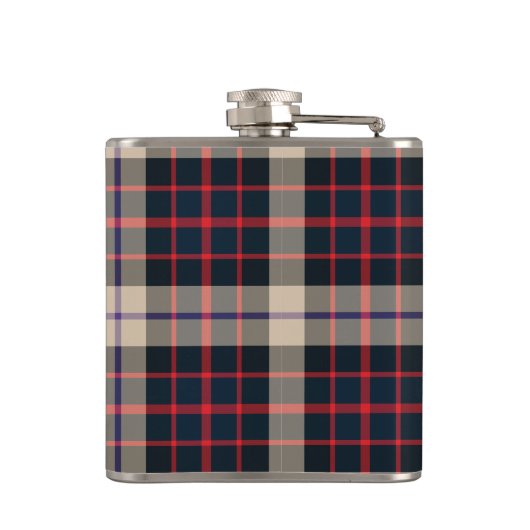 Williamson moderner Tartan kariert Flachmann (Rückseite)