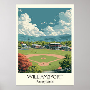 Williamsport PA Vintag Baseball Field Art Poster
