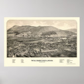 Williamstown, MA Panoramic Map - 1889 Poster (Vorne)