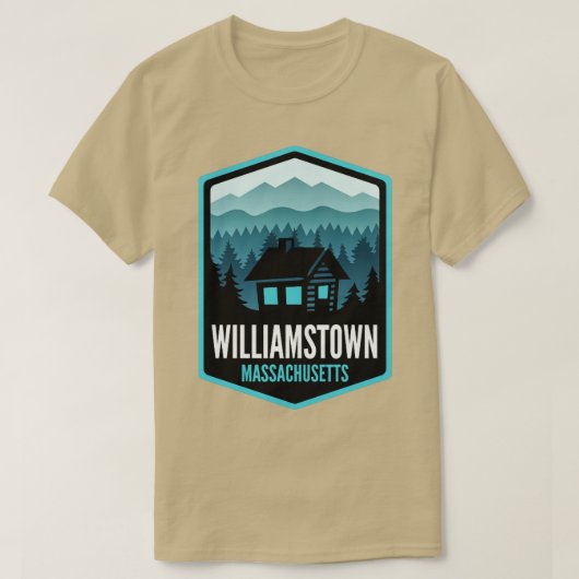Williamstown Massachusetts Mountain Town Cabin T-Shirt (Design vorne)