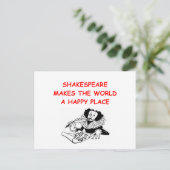 Willian Shakespeare Postkarte (Stehend Vorderseite)