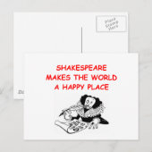 Willian Shakespeare Postkarte (Vorne/Hinten)