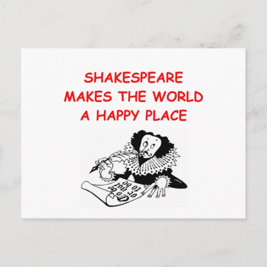 Willian Shakespeare Postkarte (Vorderseite)