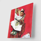 Willie Gillis on K.P Quadratische Wanduhr (Winkel)