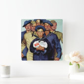 Willie Gillis' Package von Zuhause Quadratische Wanduhr (Zuhause)