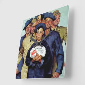 Willie Gillis' Package von Zuhause Quadratische Wanduhr (Winkel)