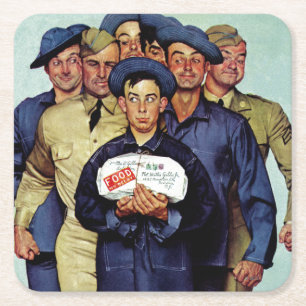 Willie Gillis' Paket von Zuhause Rechteckiger Pappuntersetzer