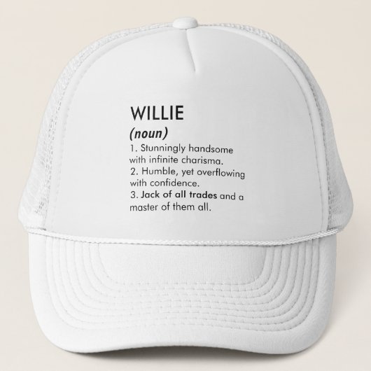 Willie name, Editable name, Custom name Truckerkappe (Vorderseite)
