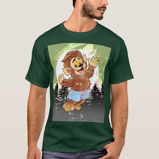 Willie the Wolf on Light Green T-Shirt (Vorderseite)