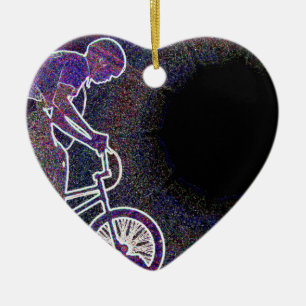 WillieBMX die glühende Rand-Herz-Verzierung Keramikornament