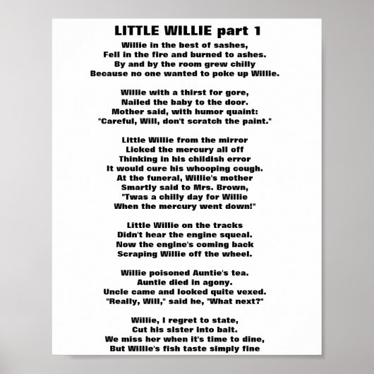 WILLIEN POEM Teil 1 Poster (Vorne)