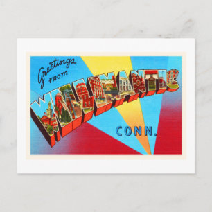 Willimantic Connecticut CT Vintage Travel Souvenir Postkarte