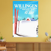 Willingen Skifahrplakat. Leinwanddruck (Insitu (Wohnzimmer))