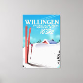 Willingen Skifahrplakat. Leinwanddruck (Vorderseite)