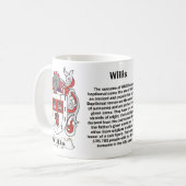 Willis Familien-Wappen Tasse (Vorderseite Links)