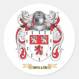 Willis Familienwappen (Wappen) Runder Aufkleber