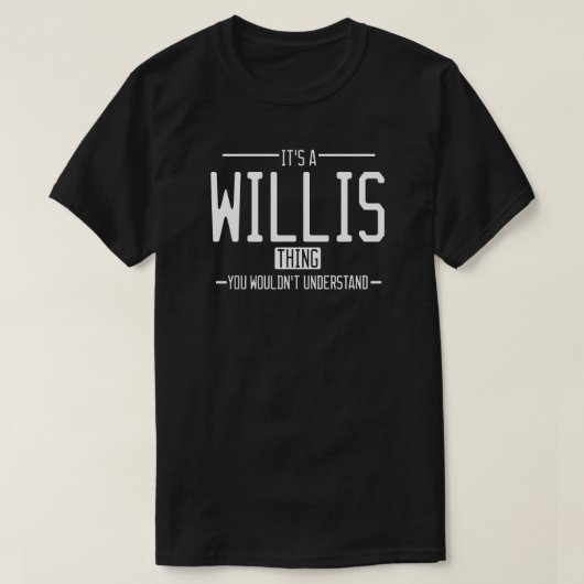 Willis lustige Nachname-Familie T-Shirt (Design vorne)